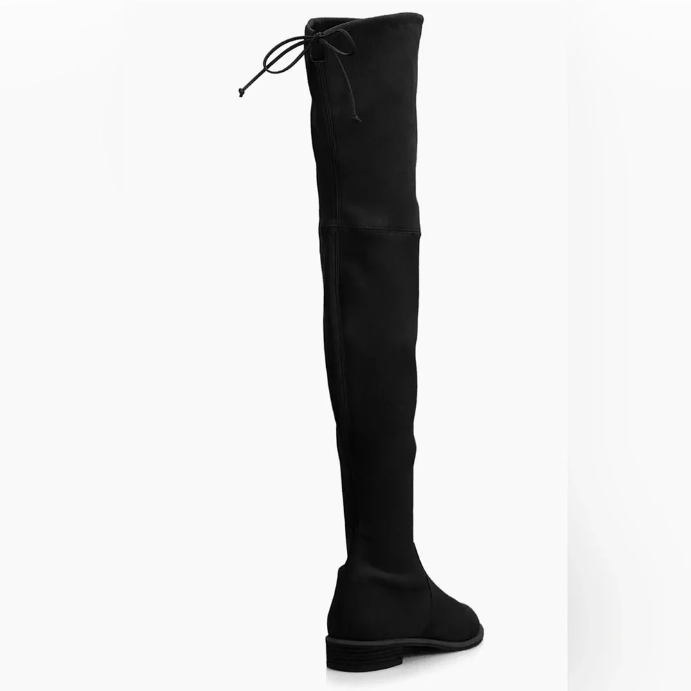 Stuart Weitzman Lowland Suede Black Over-the-Knee Women's Boots Size 7.5